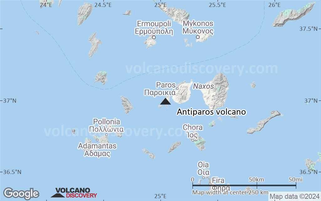 Terrain-type map of Antiparos volcano (local scale medium)