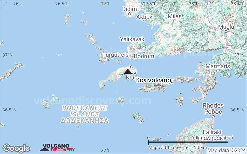 Terrain-type map of Kos volcano (local scale medium)
