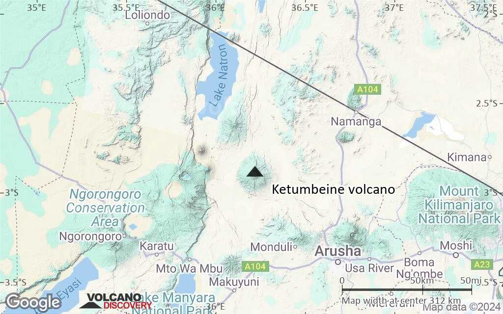 Terrain-type map of Ketumbeine volcano (local scale medium)