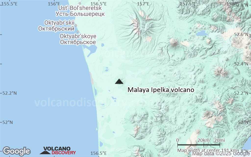 Terrain-type map of Malaya Ipelka volcano (local scale medium)