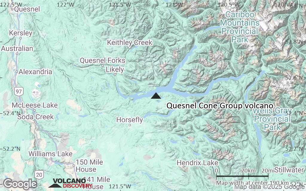 Terrain-type map of Quesnel Cone Group volcano (local scale medium)