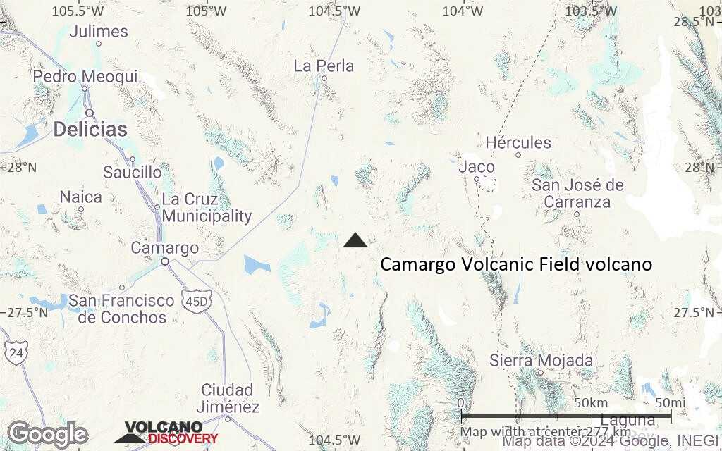 Terrain-type map of Camargo Volcanic Field volcano (local scale medium)