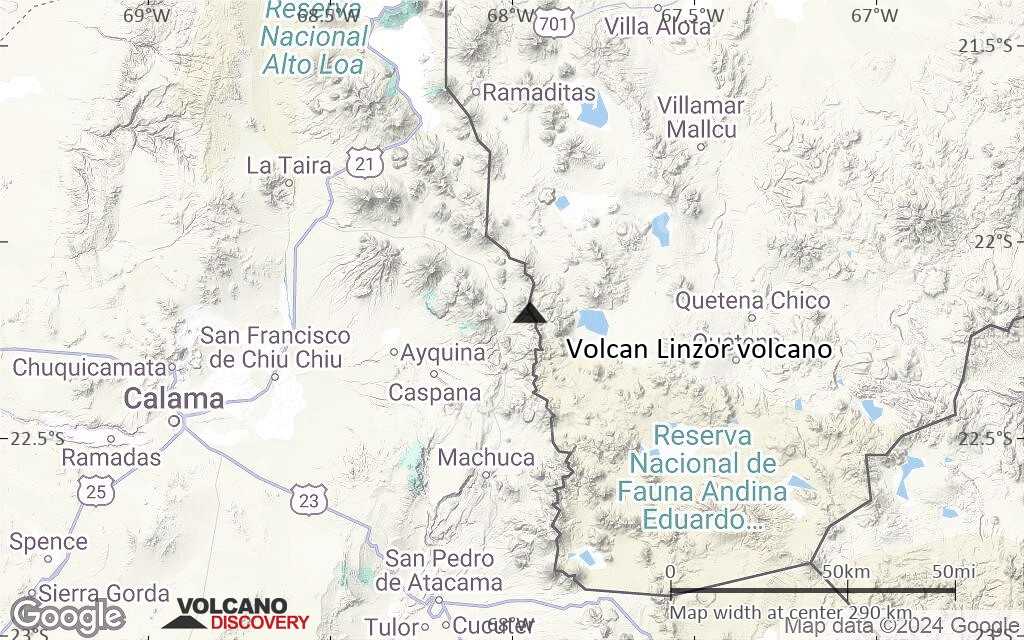 Terrain-type map of Volcan Linzor volcano (local scale medium)