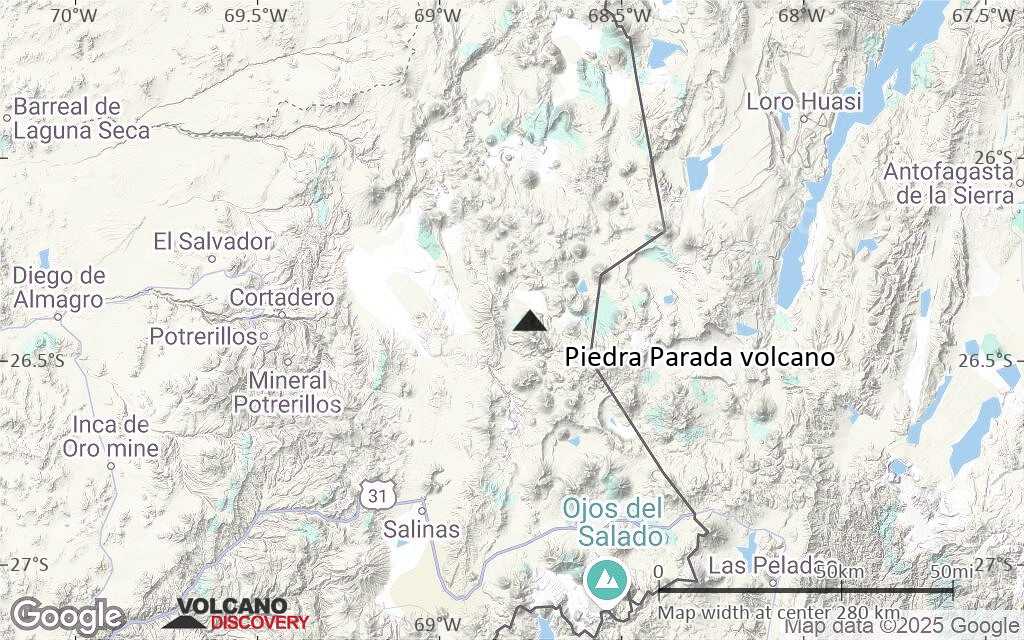Terrain-type map of Piedra Parada volcano (local scale medium)