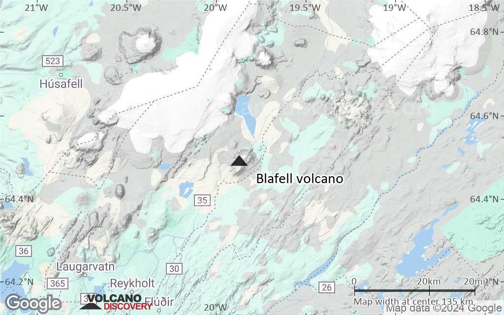 Terrain-type map of Blafell volcano (local scale medium)