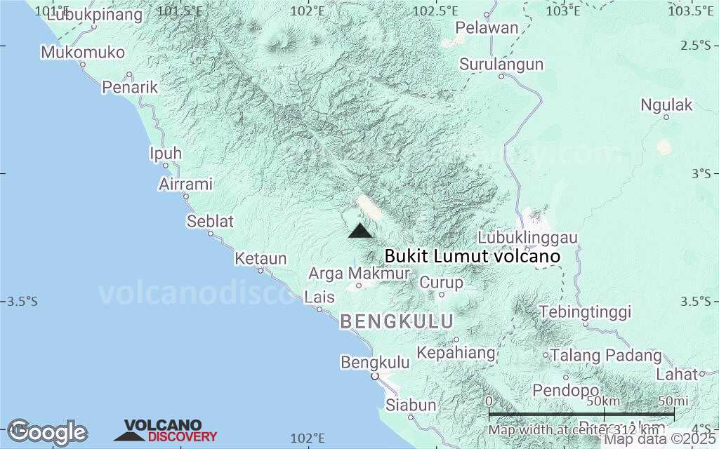 Terrain-type map of Bukit Lumut volcano (local scale medium)