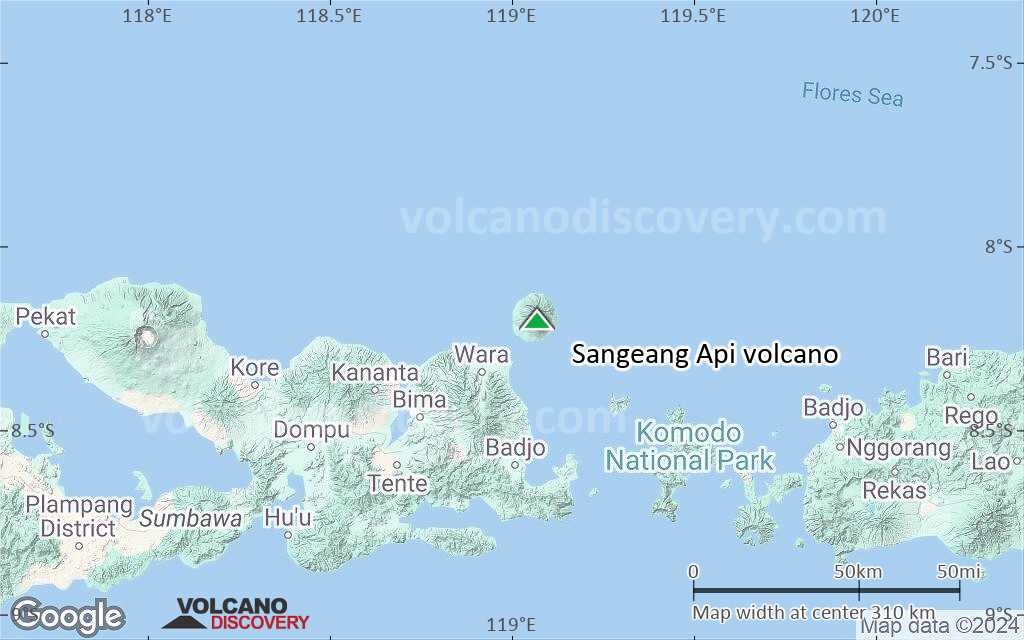 Terrain-type map of Sangeang Api volcano (local scale medium)