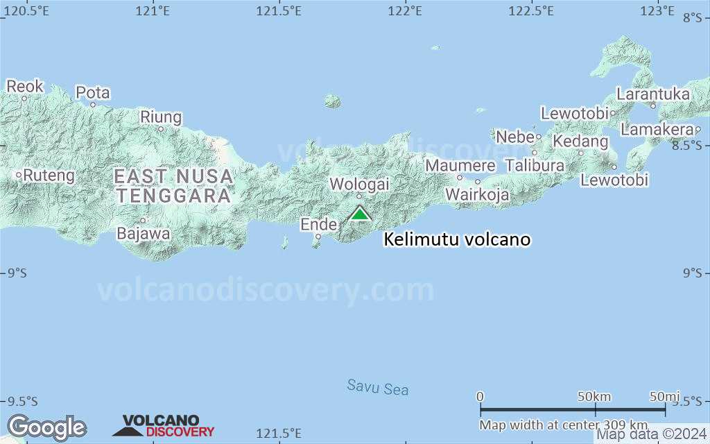 Terrain-type map of Kelimutu volcano (local scale medium)