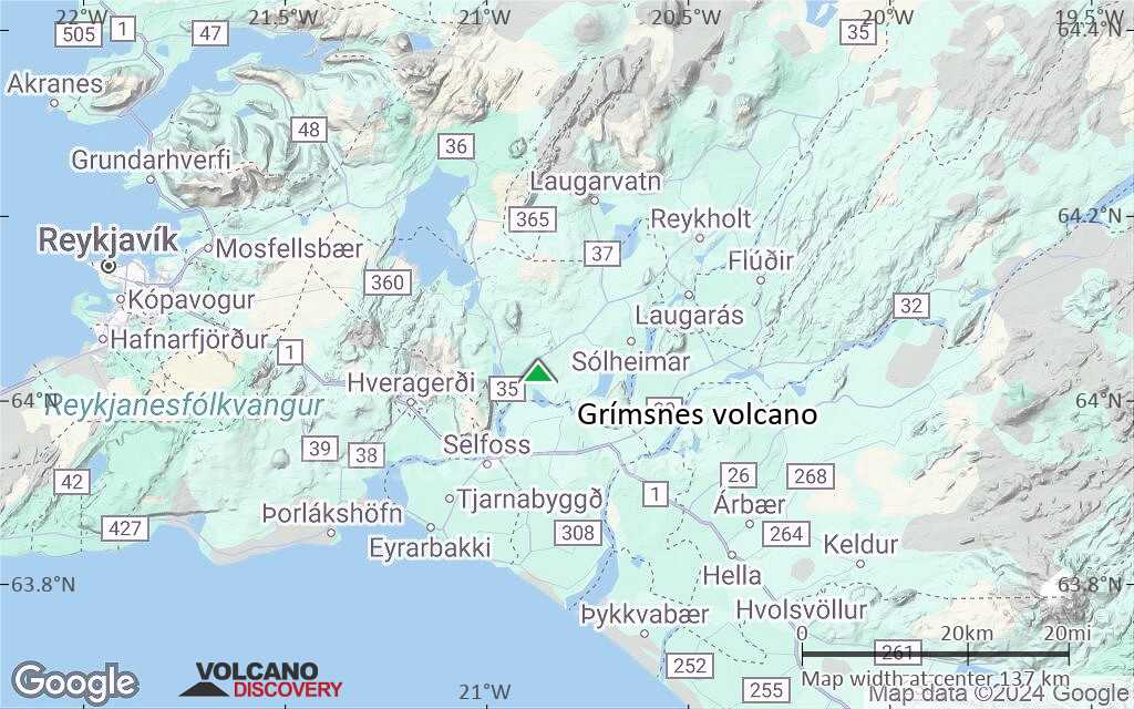 Terrain-type map of Grímsnes volcano (local scale medium)
