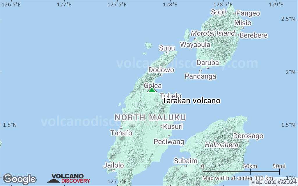 Terrain-type map of Tarakan volcano (local scale medium)
