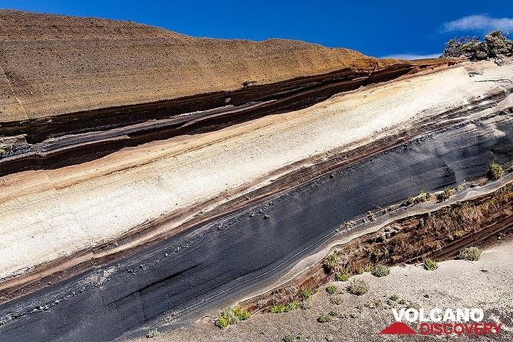 As and pumice layers at the Mirador de la Tarta. Tenerife island. (Photo: Tobias Schorr)