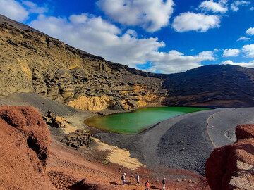 Der berühmte grüne Kratersee von El Golfo. (Photo: Tobias Schorr)