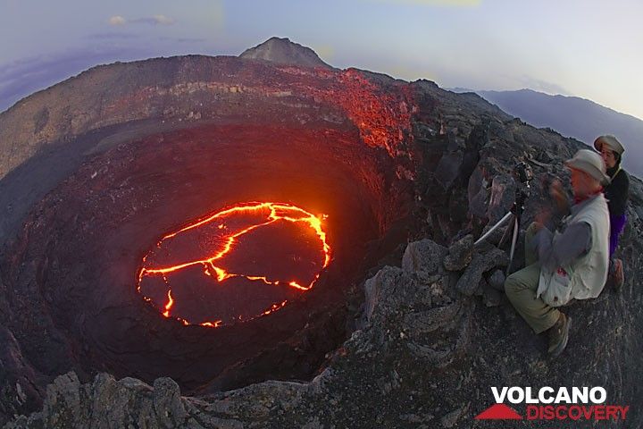 Photo of the Week: Stefan filming the lava lake of Erta Ale volcano (Ethiopia)