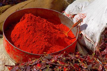 Red chili powder - perhaps the most important spice in Ethiopian food (Photo: Tom Pfeiffer)