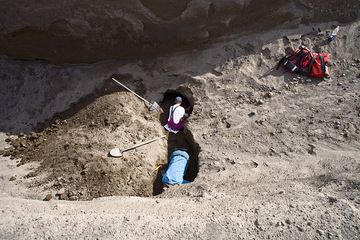 Mineraliensammler in einem Steinbruch beim Laacher See Vulkan (Photo: Tobias Schorr)