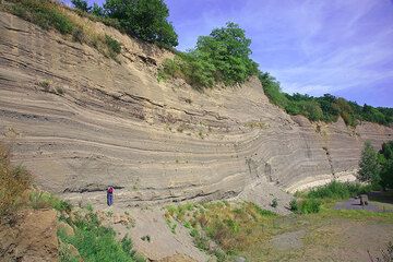 Wingertsbergwand : dépôts du Laacher voir éruption (East-Eifel, Allemagne) ca. y. 10 000 B.P. (Photo: Tobias Schorr)