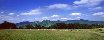 Blick vom Rodderberg-Vulkan auf das Panorama der Siebengebirgs-Vulkane (Photo: Tobias Schorr)