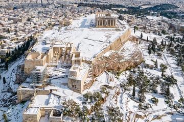 Vue vers l'ancienne Acropole d'Athènes le 25 janvier 2022. (Photo: Tobias Schorr)