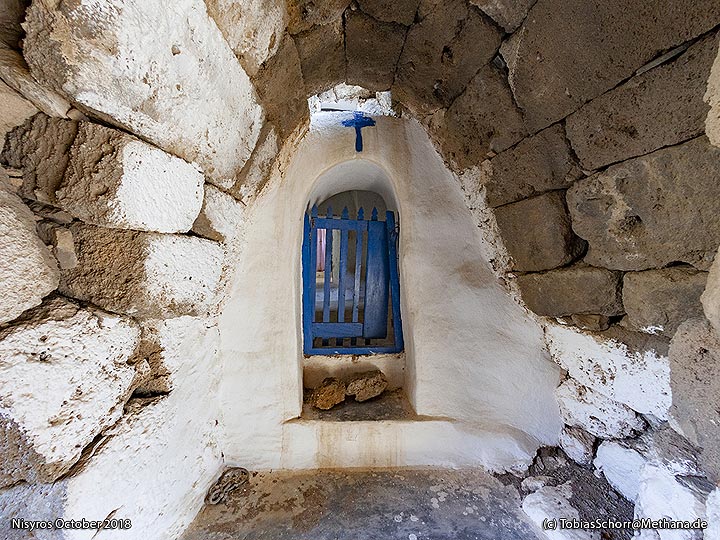 Entrée de la chapelle d'Agios Joannis. (Photo: Tobias Schorr)