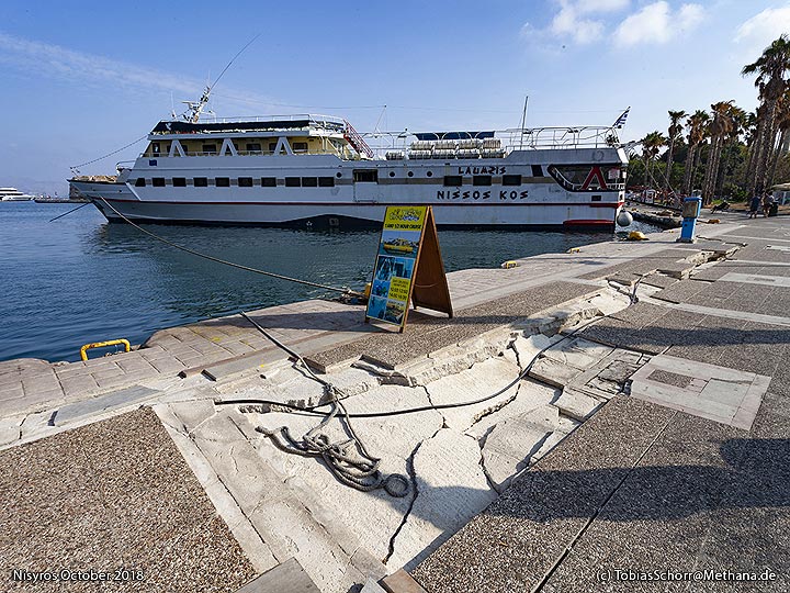 La destruction du vieux port de Cos après le séisme de 2017. (Photo: Tobias Schorr)