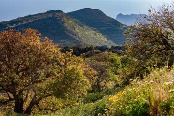 Les montagnes autour du village de Nikia sur l'île de Nisyros. (Photo: Tobias Schorr)