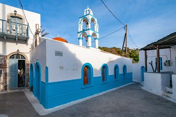 La chapelle de Panagia Theotokou dans le village d'Emporio sur l'île de Nisyros. (Photo: Tobias Schorr)