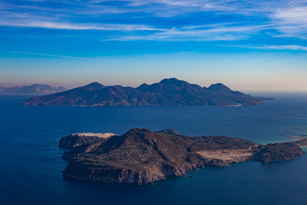 Aerial view to Yali and Nisyros island. (Photo: Tobias Schorr)