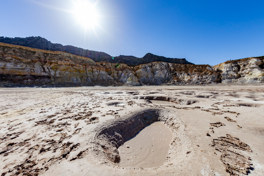 Boiling mud pool inside the Stefanos crater on Nisyros island. (Photo: Tobias Schorr)