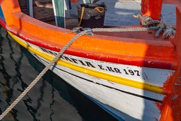 Ein Fischerboot im Hafen von Kos-Stadt. (Photo: Tobias Schorr)