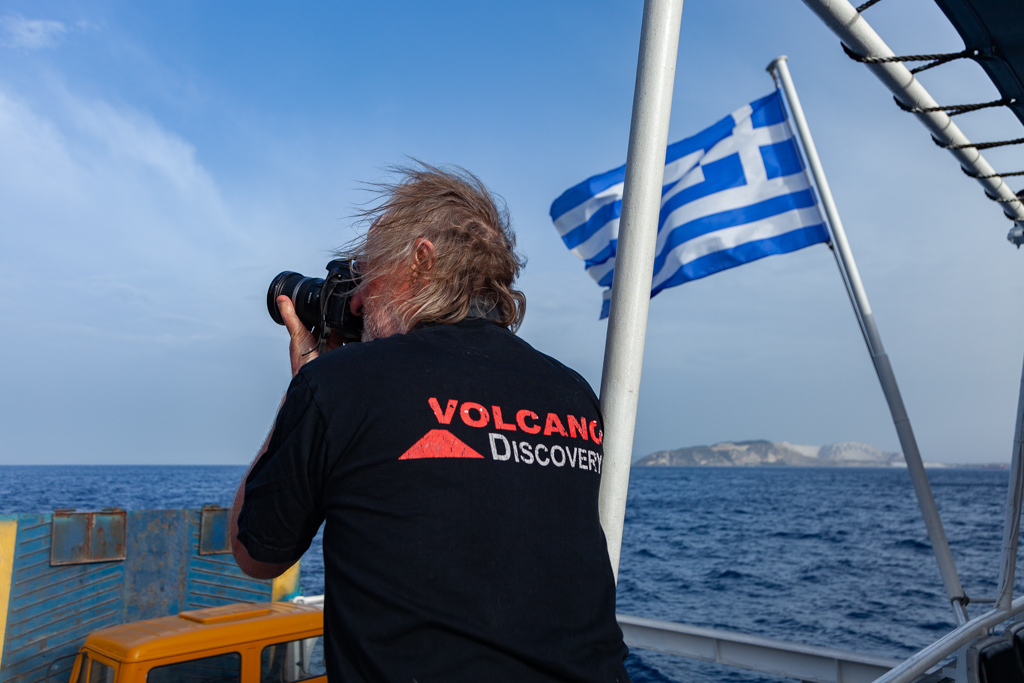 Paul taking his last photos of Nisyros island. (Photo: Tobias Schorr)