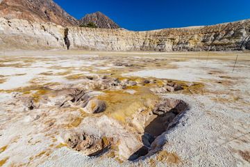 Boiling mud pools inside the Stefanos crater on Nisyros island. (Photo: Tobias Schorr)