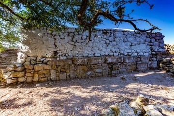 Ancient foundation of the chapel Panagia Diavatiani are a sign of an ancient religious tradition on Nisyros island. (Photo: Tobias Schorr)