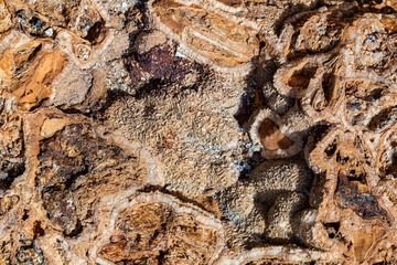 Cristaux de dolomite, souvent associés à l'arsénopyrite. Ils sont le signe d'une forte activité hydrothermale. (Photo: Tobias Schorr)