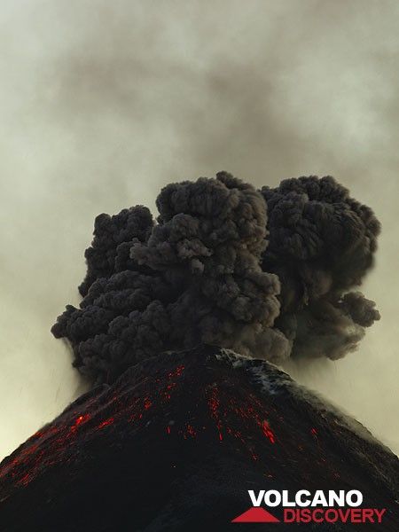 Explosion from Fuego volcano, Guatemala (Photo: Tom Pfeiffer)