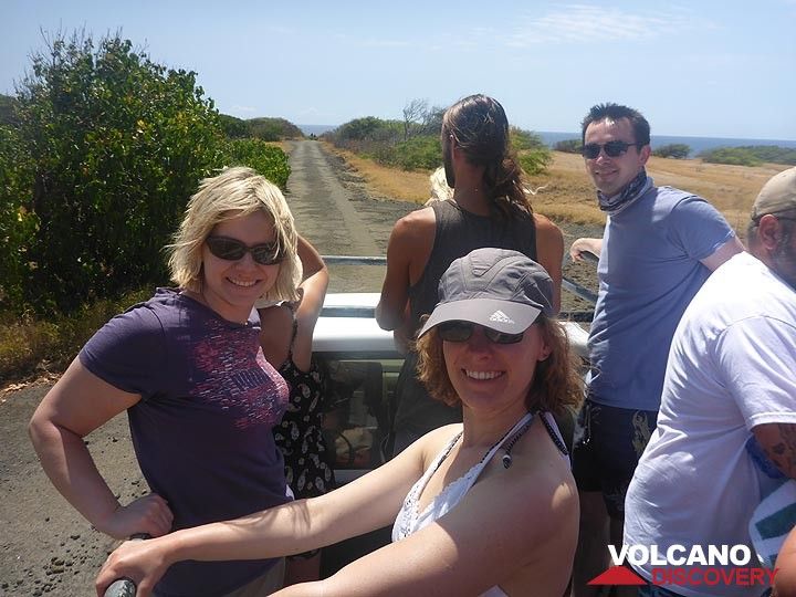Day 4: On the (off) road to the Green Sand Beach in the back of a 4X4 truck (Photo: Ingrid Smet)