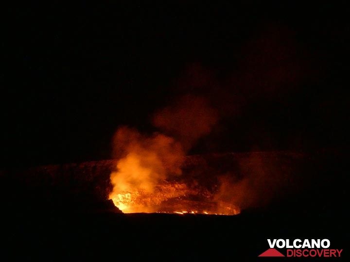 Extension day 4: Last viewing of the Halema´uma´u lava lake from the Jaggar Museum lookout (Photo: Ingrid Smet)