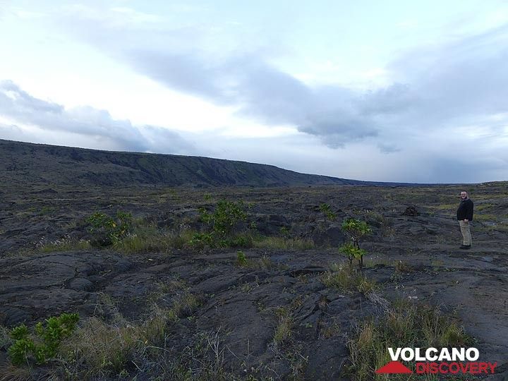 Erkundung der Lavafelder, die bei verschiedenen Ausbrüchen in der East Rift Zone entstanden sind (Photo: Ingrid Smet)