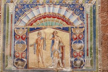 A beautiful wall mosaic in Herculaneum. (Photo: Tobias Schorr)