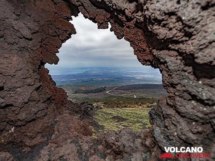 La fenêtre de lave du volcan Etna. (Photo: Tobias Schorr)