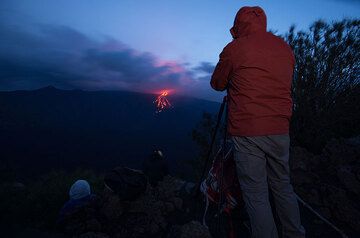 Photographer watching the activity on the evening of 16 June. (Photo: Tom Pfeiffer)