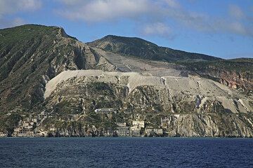 The large pumice quarries at Lipari (c)