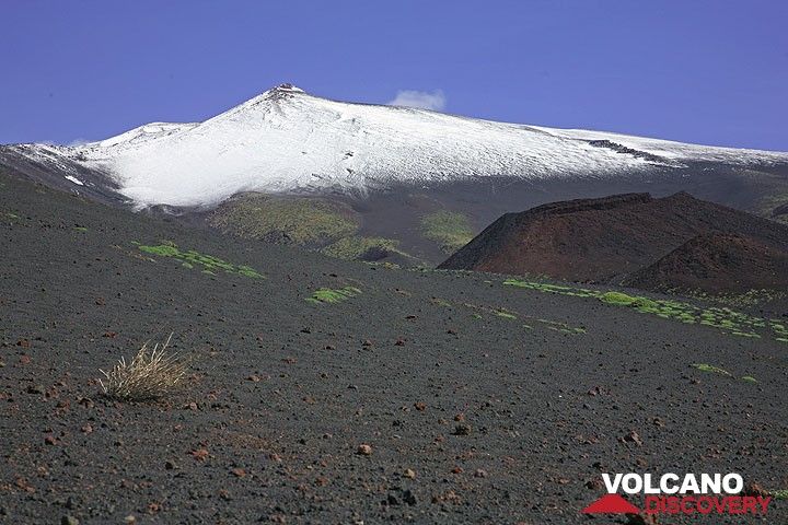 Snow cover of Etna in April (Photo: Tom Pfeiffer)
