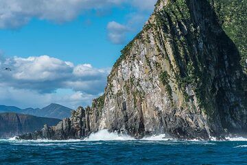 Volcanic rocks exposed in the cliffs (Photo: Tom Pfeiffer)