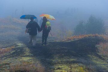 Walking in the mist (Photo: Tom Pfeiffer)