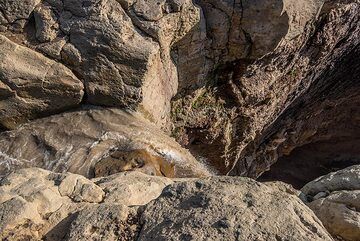 This is as far it was safely possible to look at the top of the waterfall. (Photo: Tom Pfeiffer)