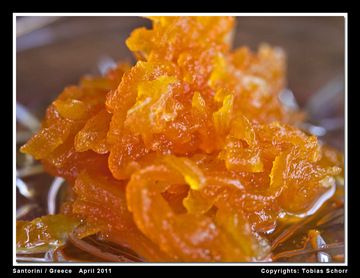 The sweets from Barbara at "Capitan Dimitris tavern" at Acrotiri.  (Photo: Tobias Schorr)