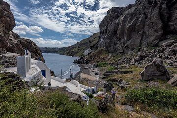 La baie de Balos vue de près de la chapelle (Photo: Tom Pfeiffer)