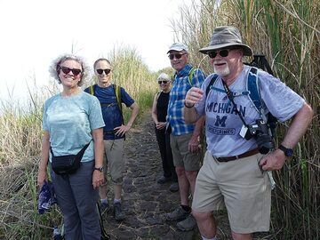 Enjoying the first gentle part of the hike up to the 400 m viewpoint along the Sciara del Fuoco... (Photo: Ingrid Smet)