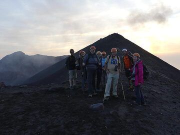 Group picture on the summit of Stromboli - we all made it! (Photo: Ingrid Smet)