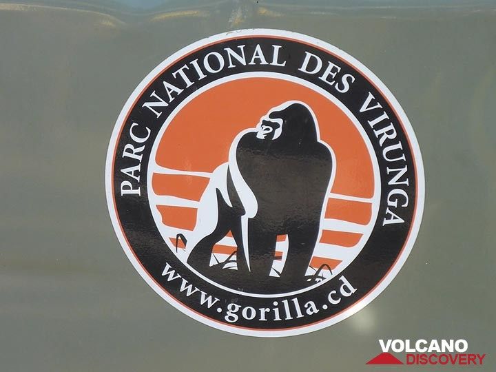 Jour 7 - Le logo du Parc National des Virunga sur l'une de leurs jeeps (Photo: Ingrid Smet)